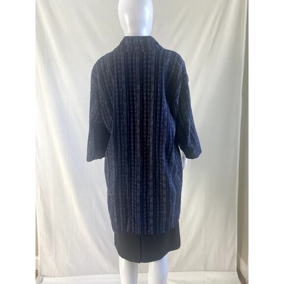 BCBG Max Azaria Navy Cream Kimono Style Jacket Size XS/Small - Picture 5 of 14